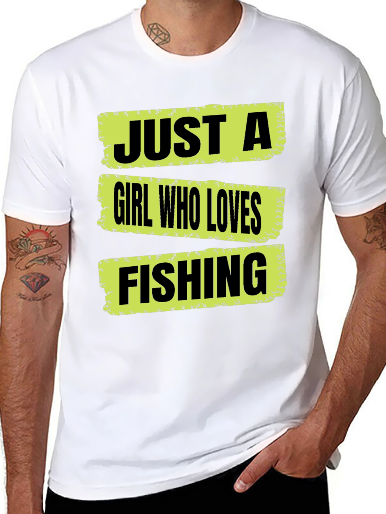 Just A Girl Who Loves Fishing Graphic T-Shirt