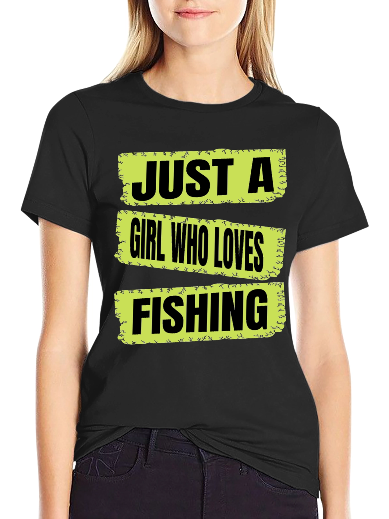 Just A Girl Who Loves Fishing Graphic T-Shirt