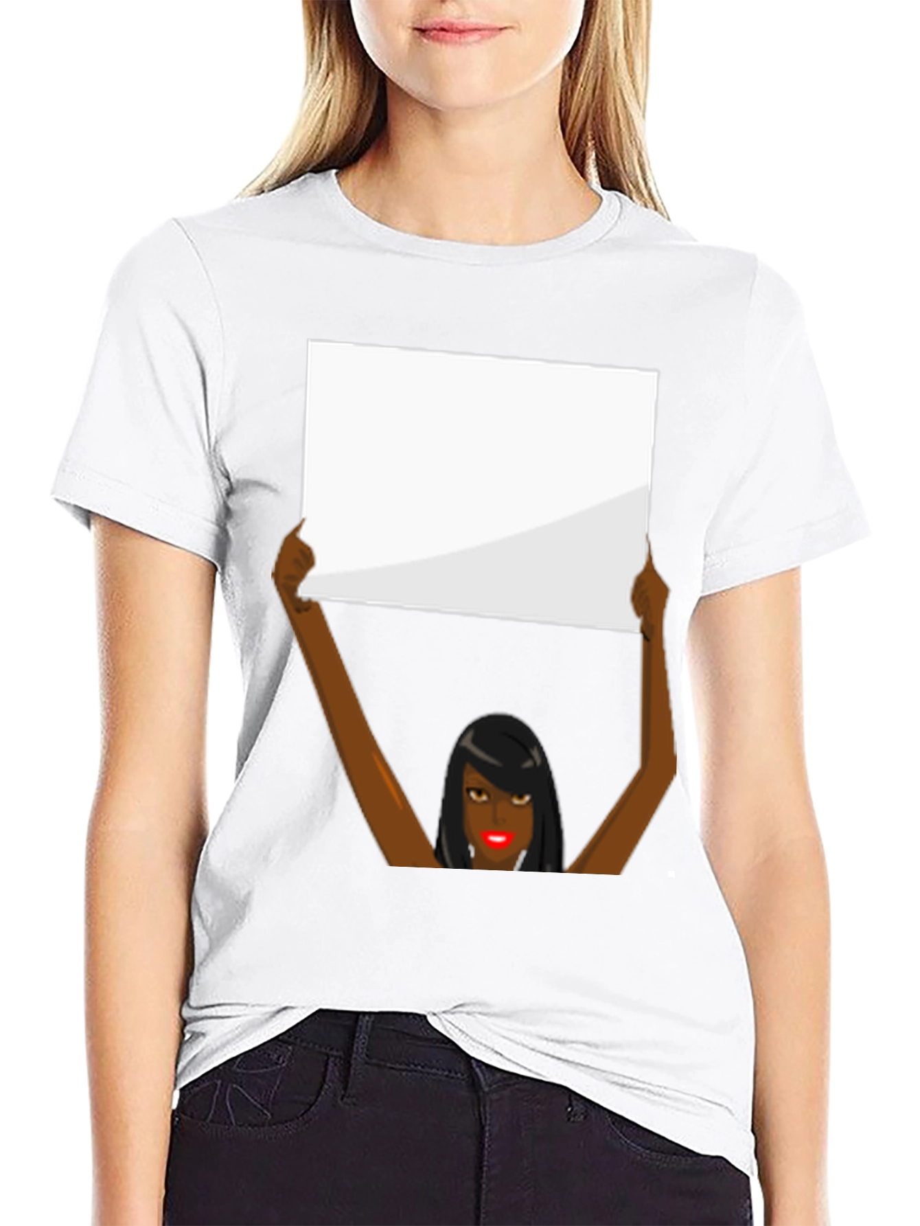 Graphic Tee - Woman Holding Sign