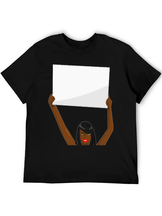 Graphic Tee - Woman Holding Sign