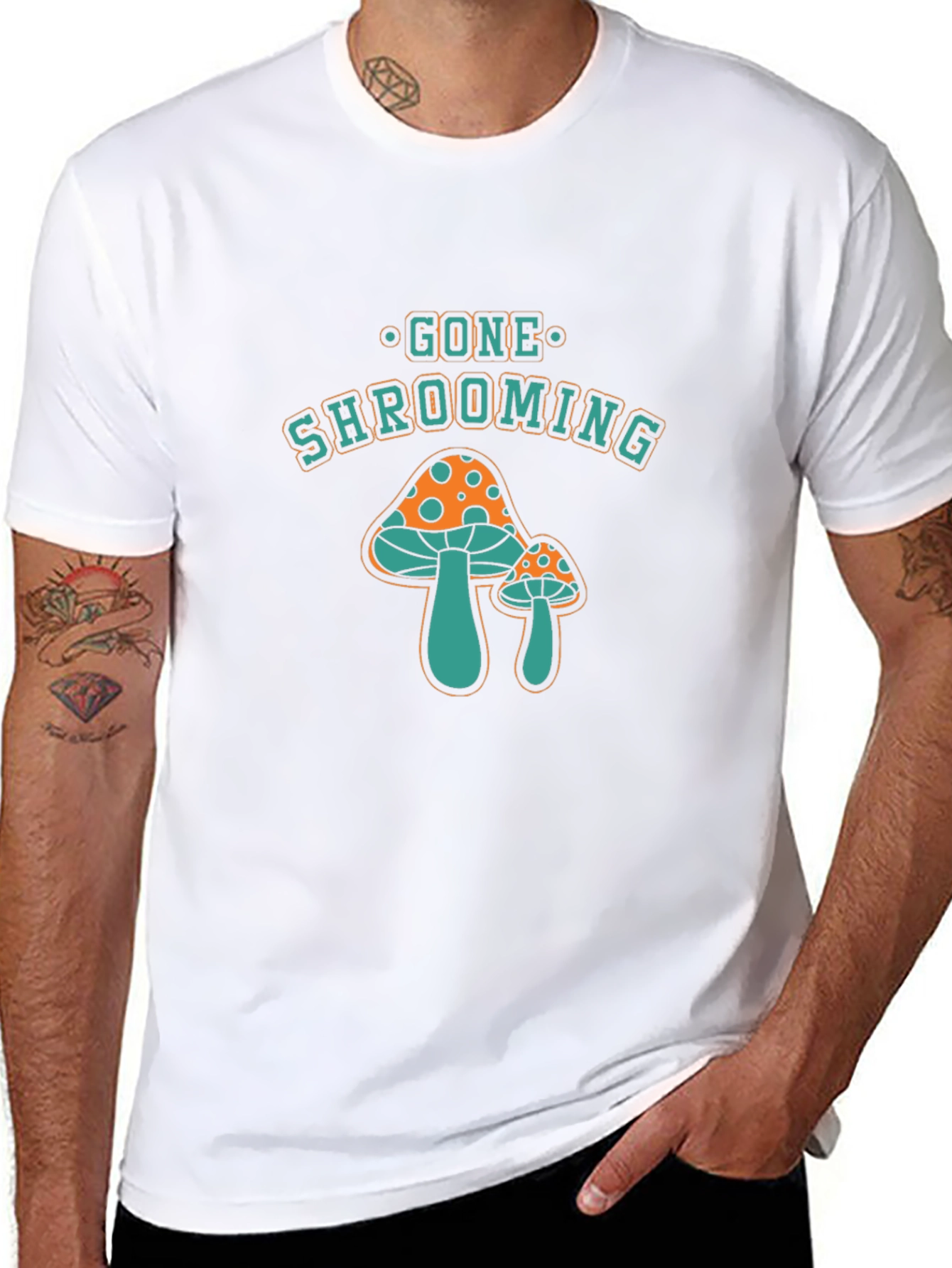 Gone Shrooming Graphic T-Shirt Mushroom Tee