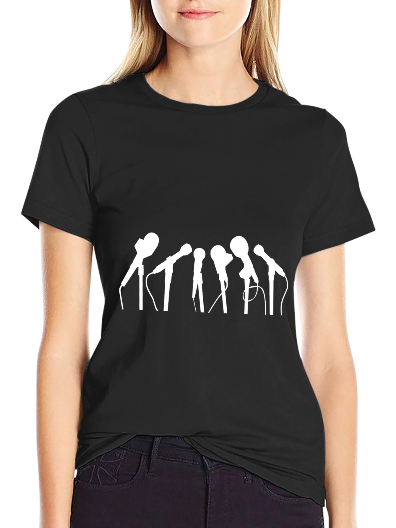 Microphone Array Graphic Tee - Black