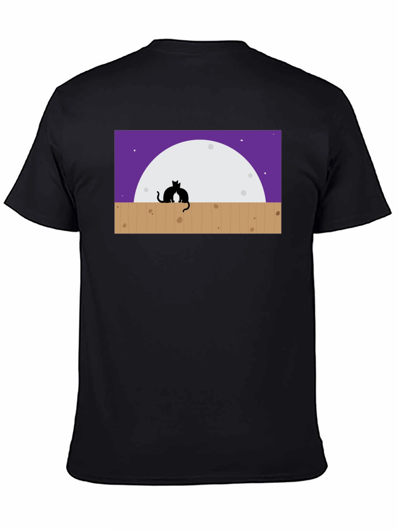 Cats on Fence Moon T-Shirt