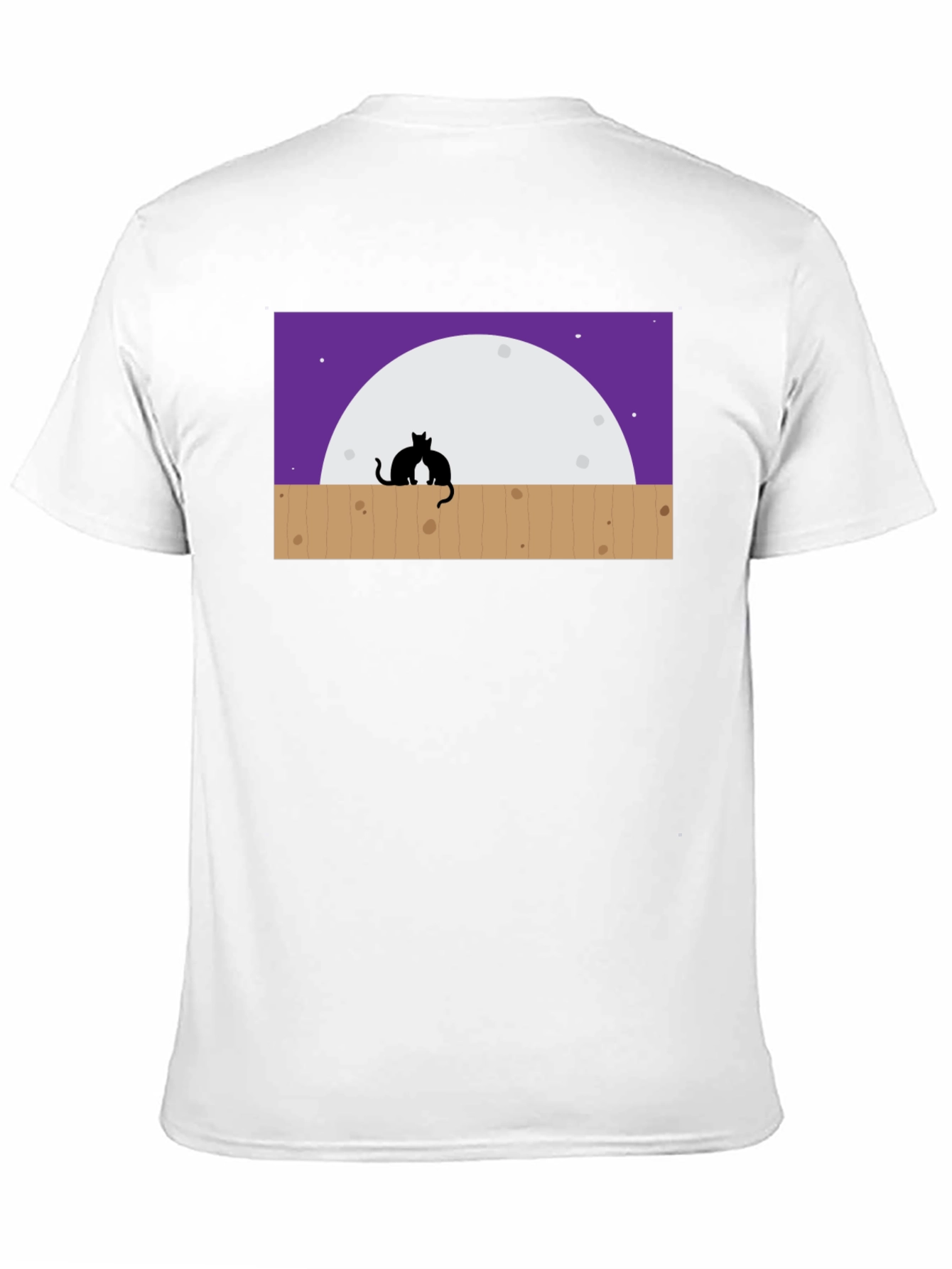 Cats on Fence Moon T-Shirt