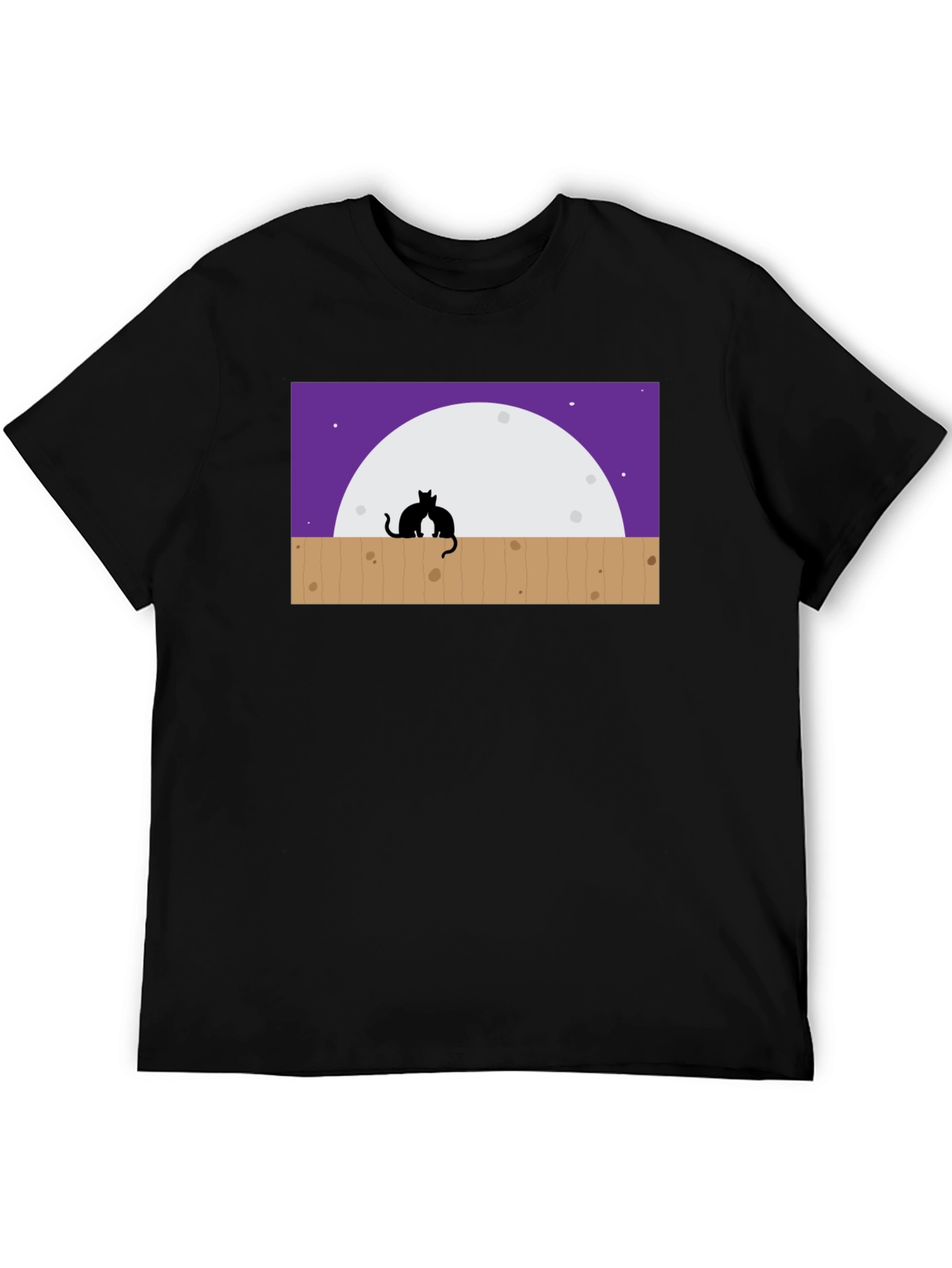 Cats on Fence Moon T-Shirt
