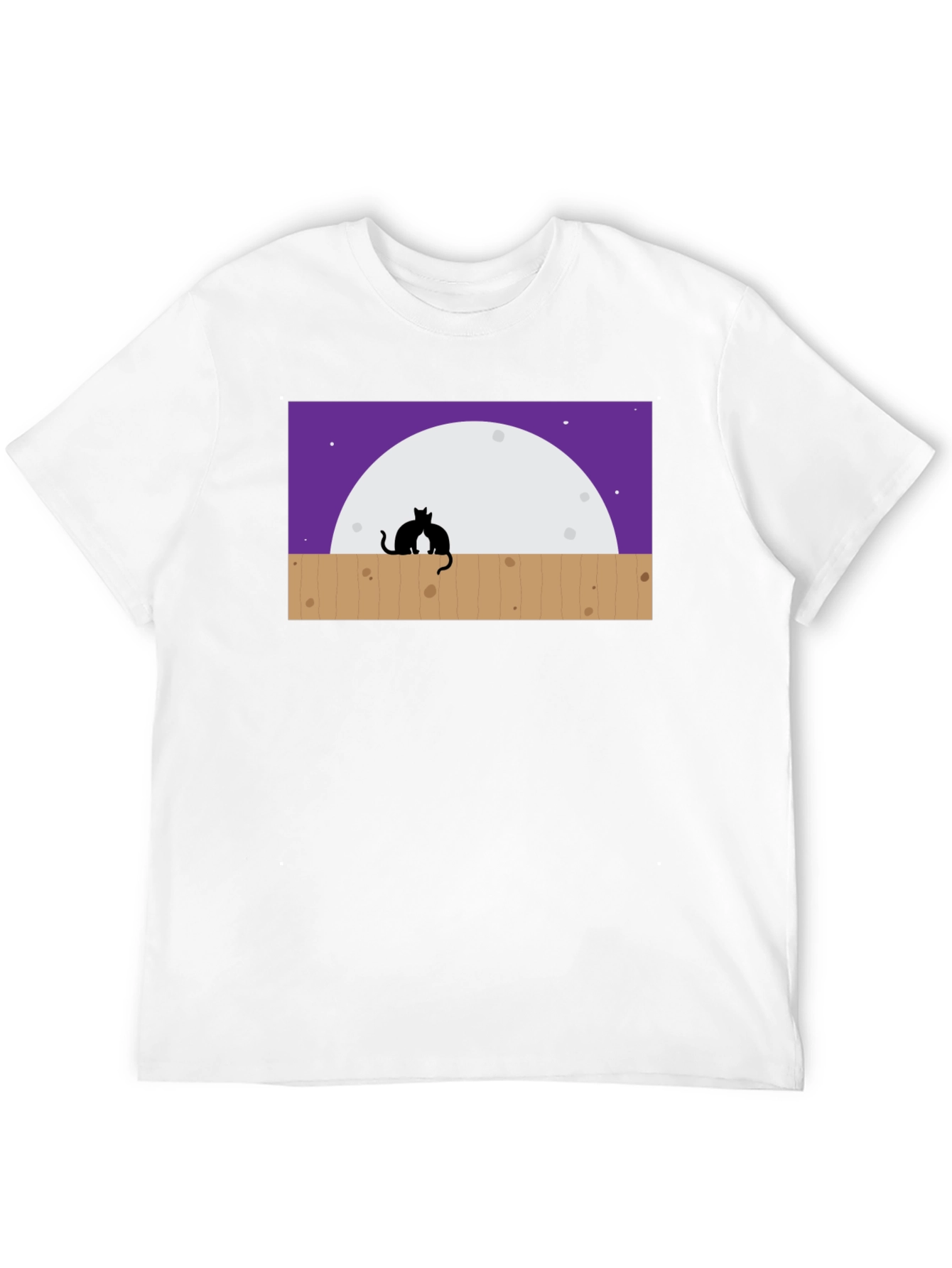Cats on Fence Moon T-Shirt