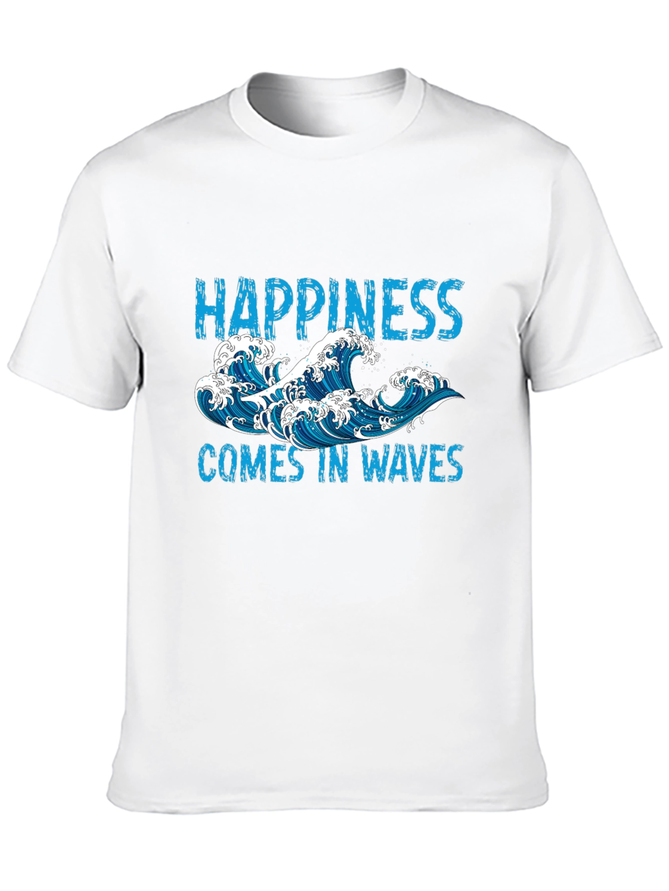 Happiness Comes In Waves Mens Graphic Tee
