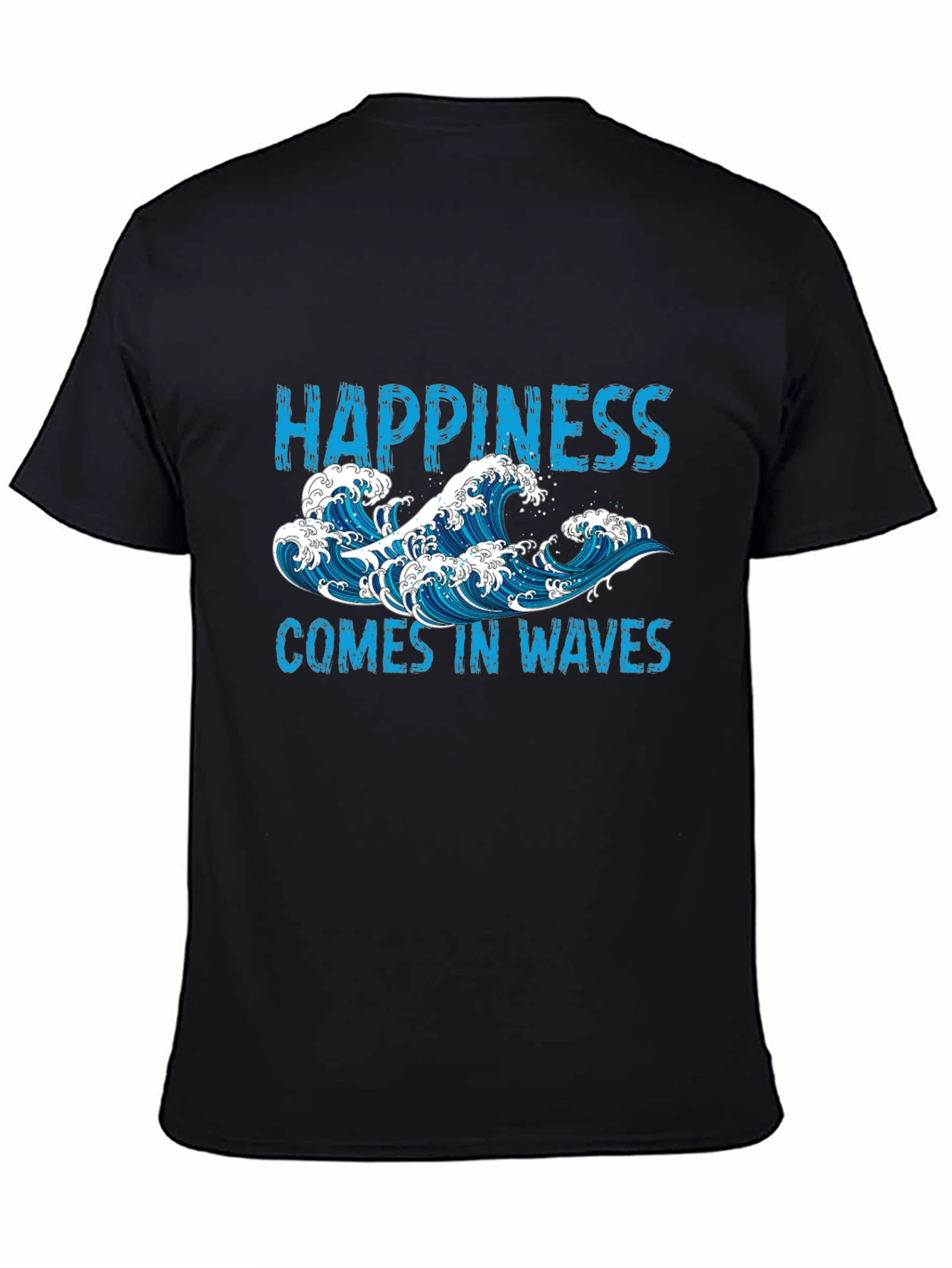 Happiness Comes In Waves Mens Graphic Tee