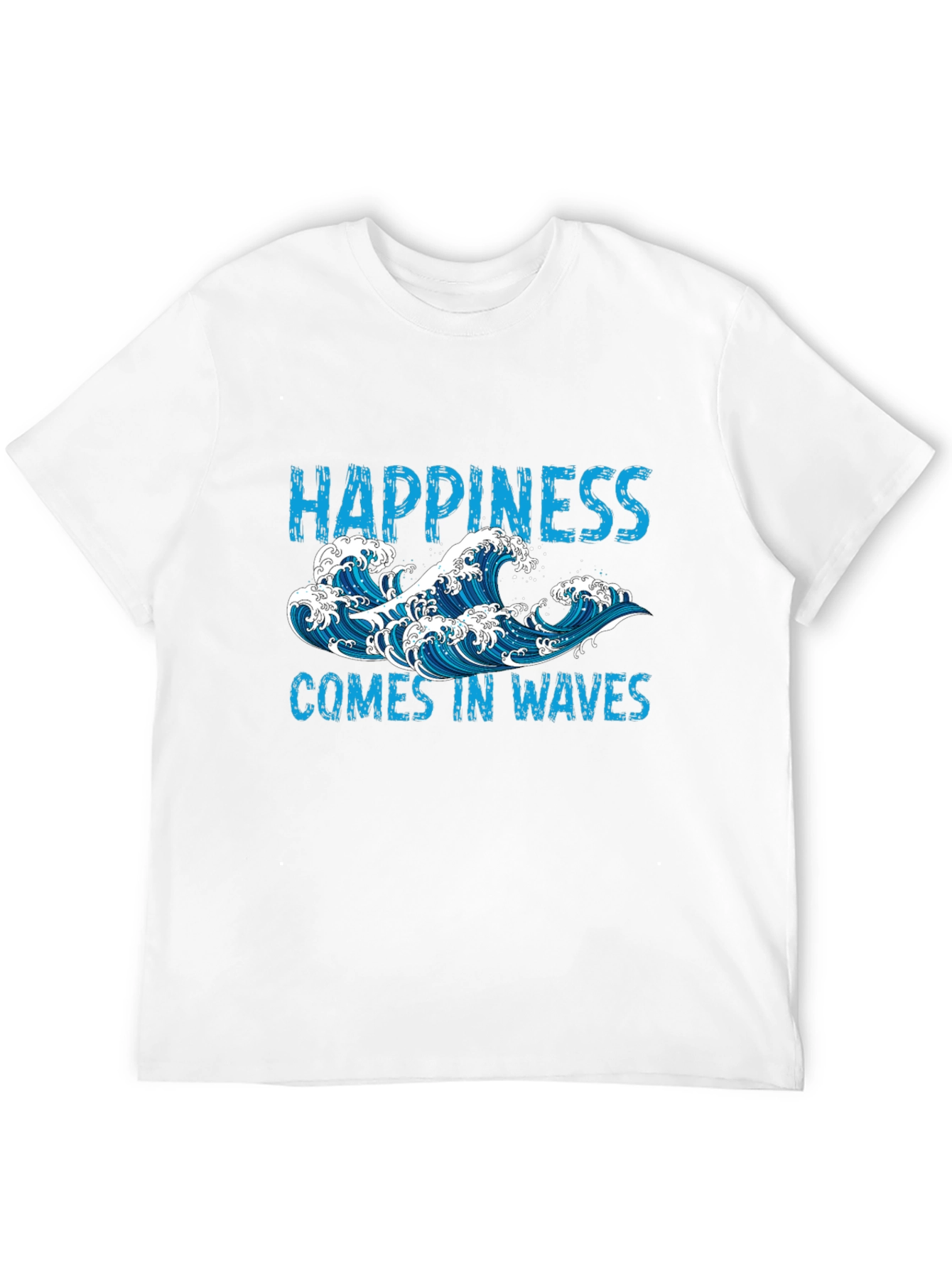 Happiness Comes In Waves Mens Graphic Tee