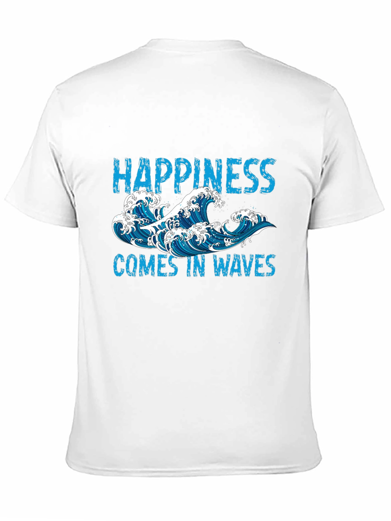 Happiness Comes In Waves Mens Graphic Tee