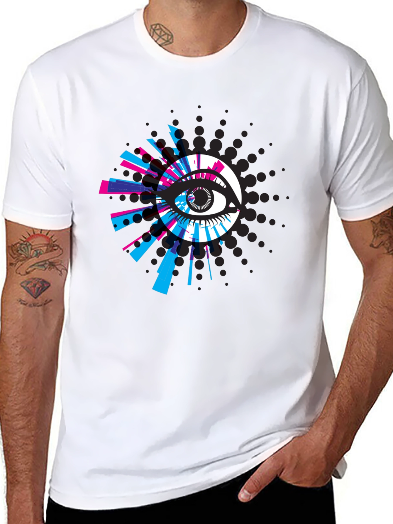 Eye Graphic Black T-Shirt - Modern Design