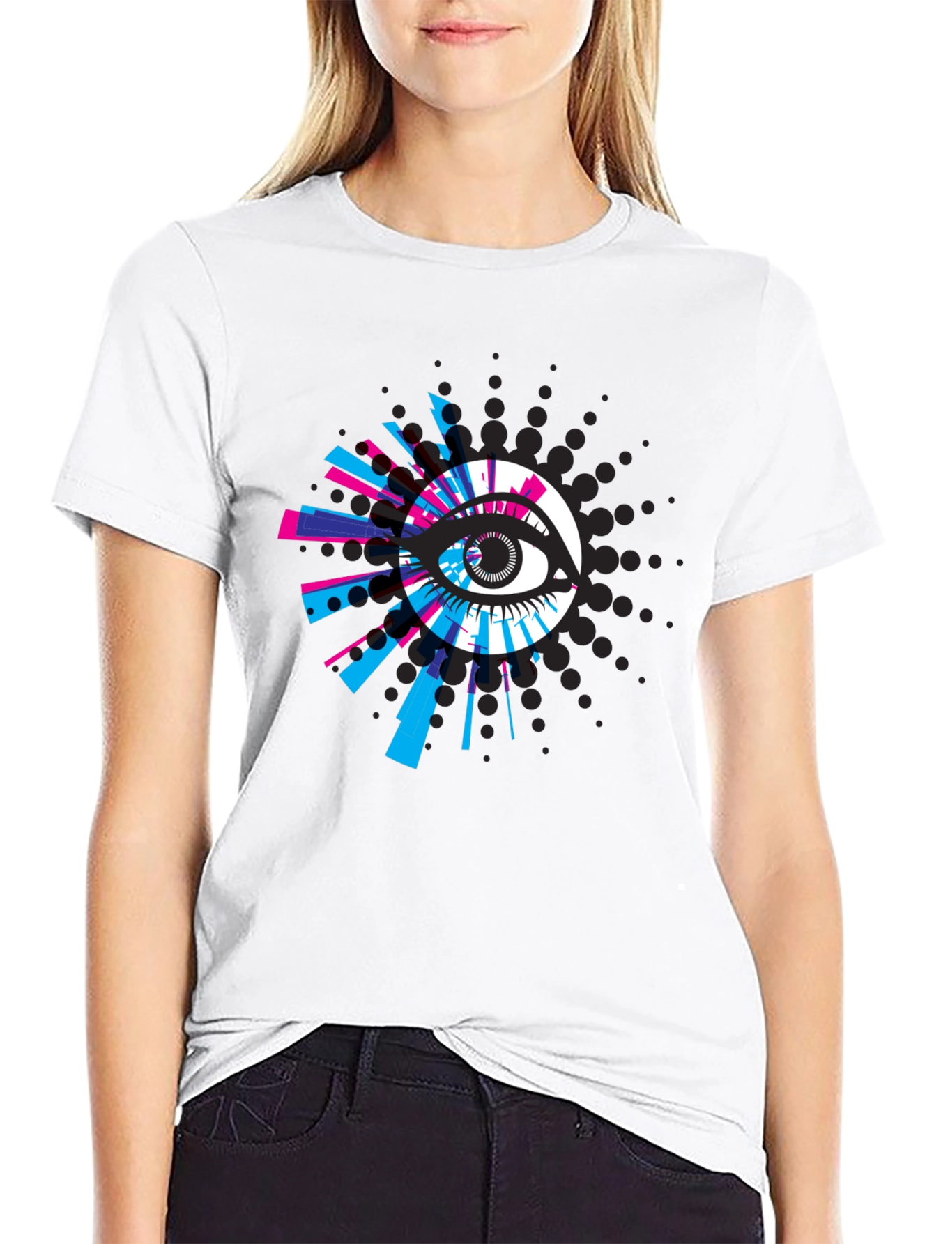 Eye Graphic Black T-Shirt - Modern Design