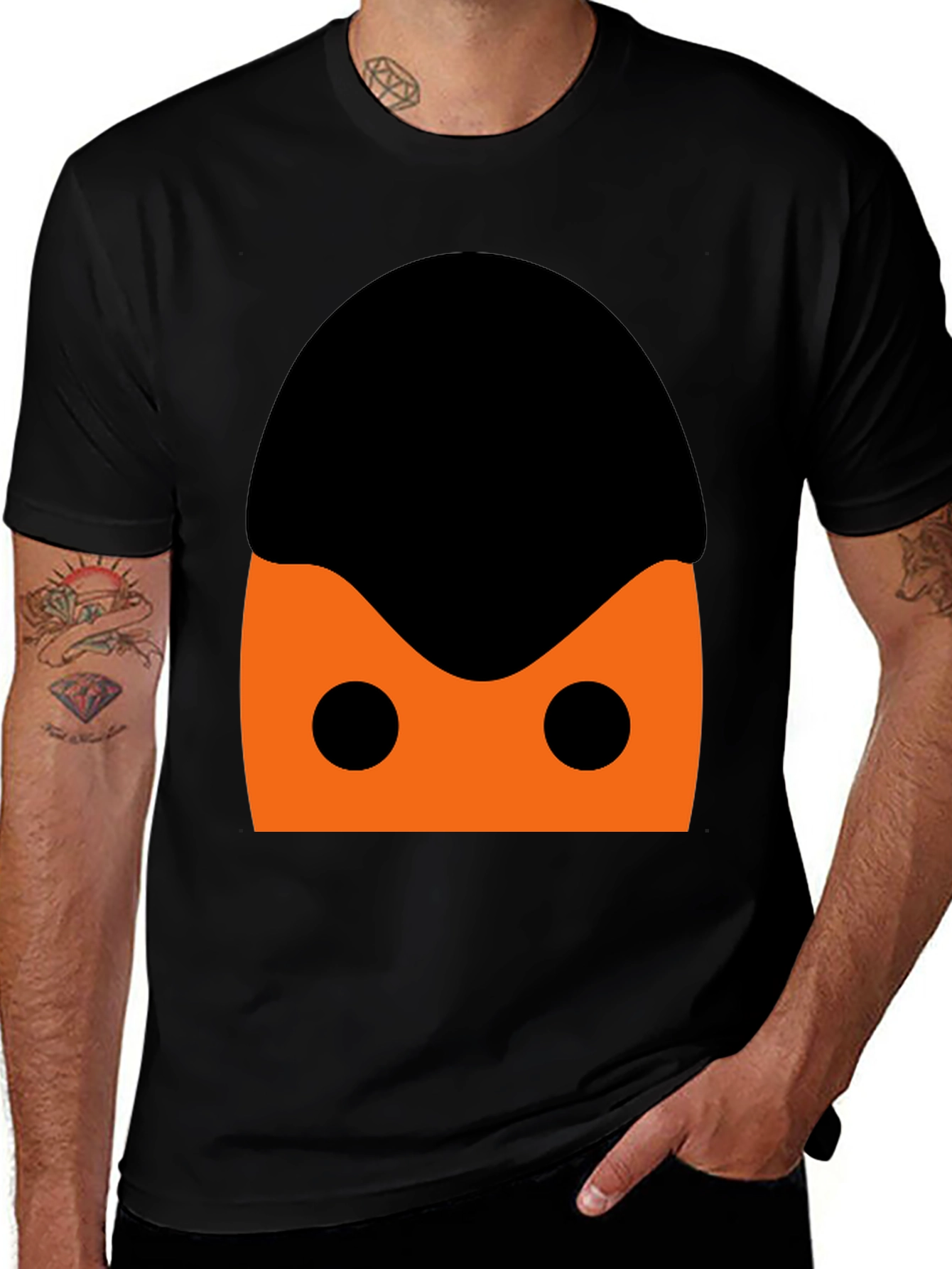 Funny Ninja Mask Graphic Tee - Soft Cotton Shirt