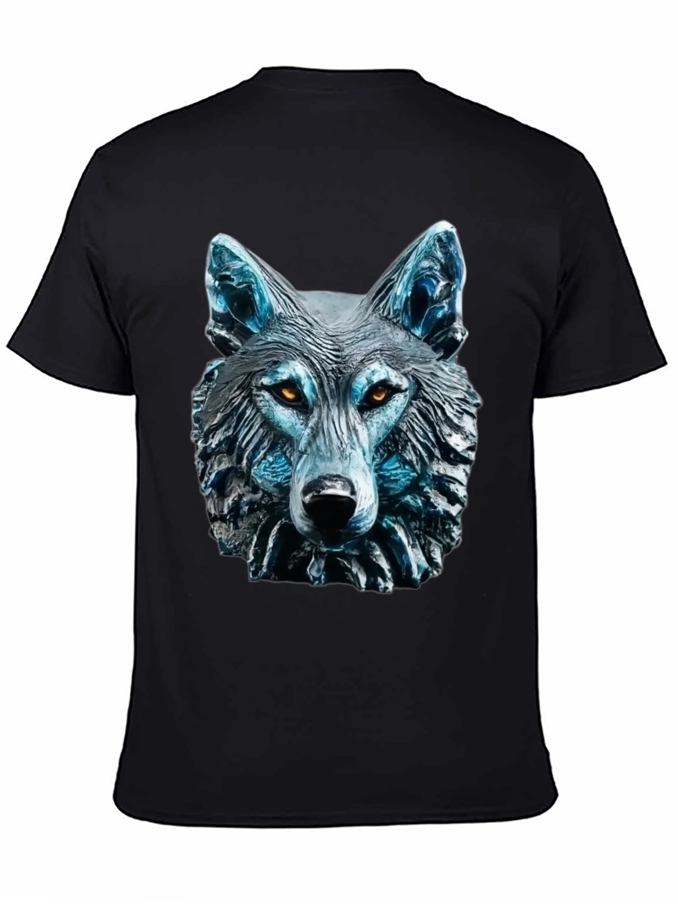 Wolf Graphic Tee - Black Stylish Animal Shirt