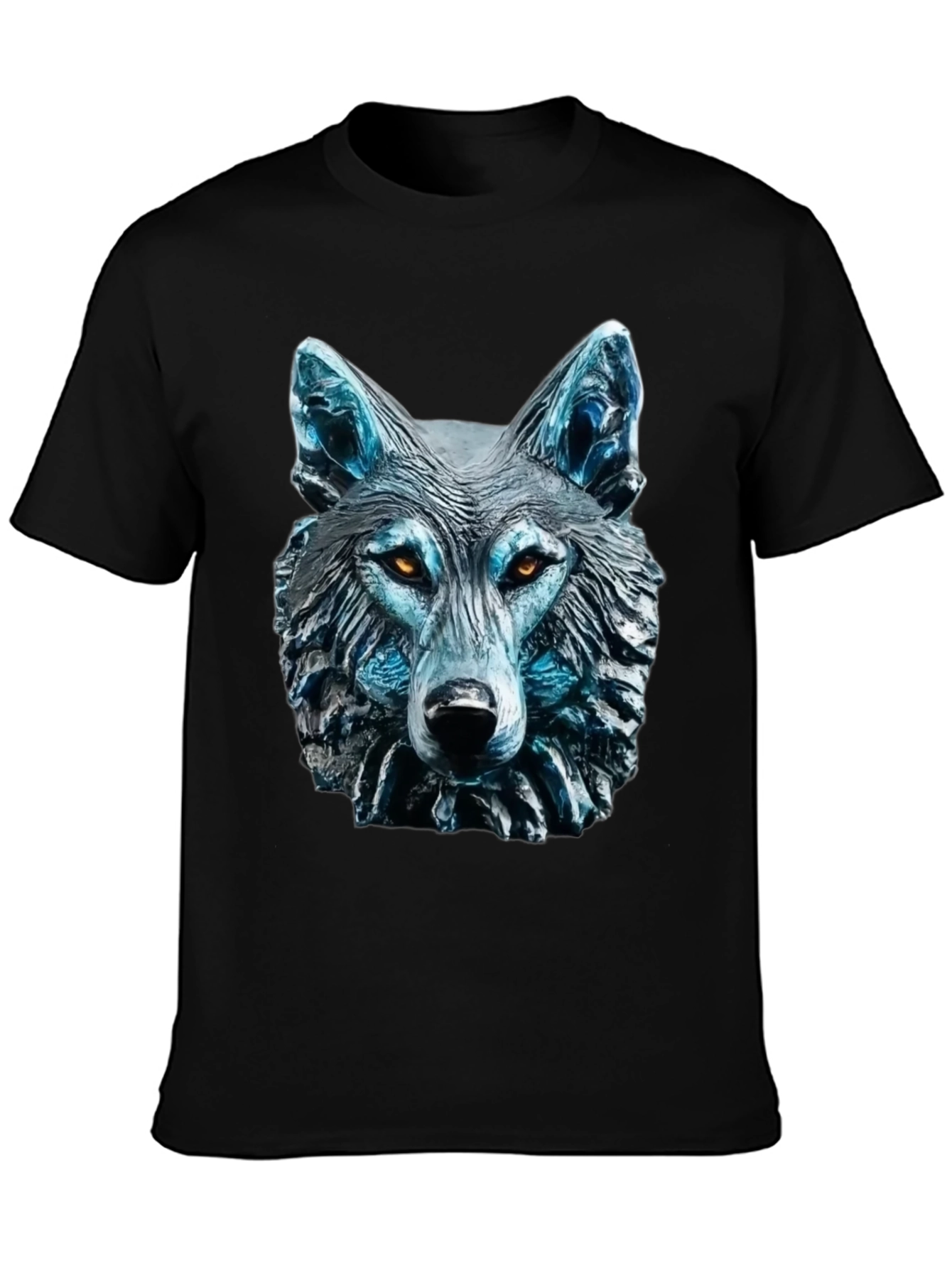 Wolf Graphic Tee - Black Stylish Animal Shirt