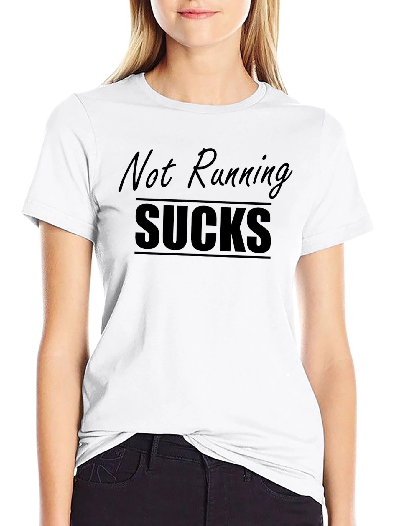 Not Running Sucks T-Shirt - Black