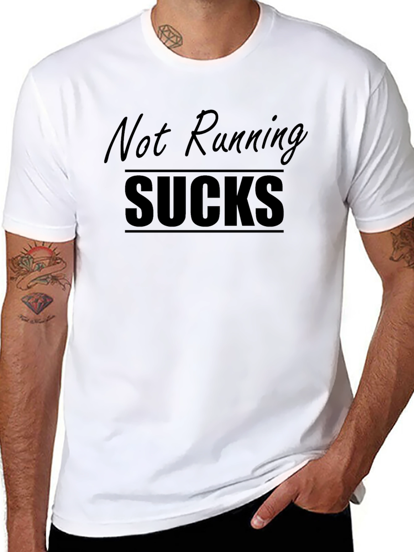 Not Running Sucks T-Shirt - Black