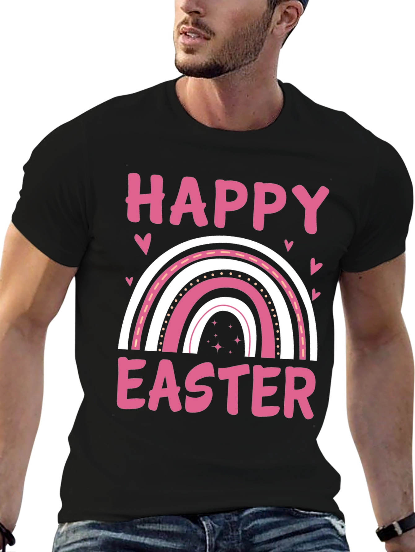 Happy Easter Rainbow Graphic T-Shirt