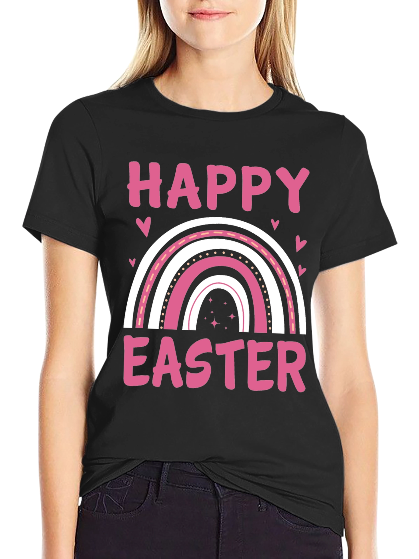 Happy Easter Rainbow Graphic T-Shirt