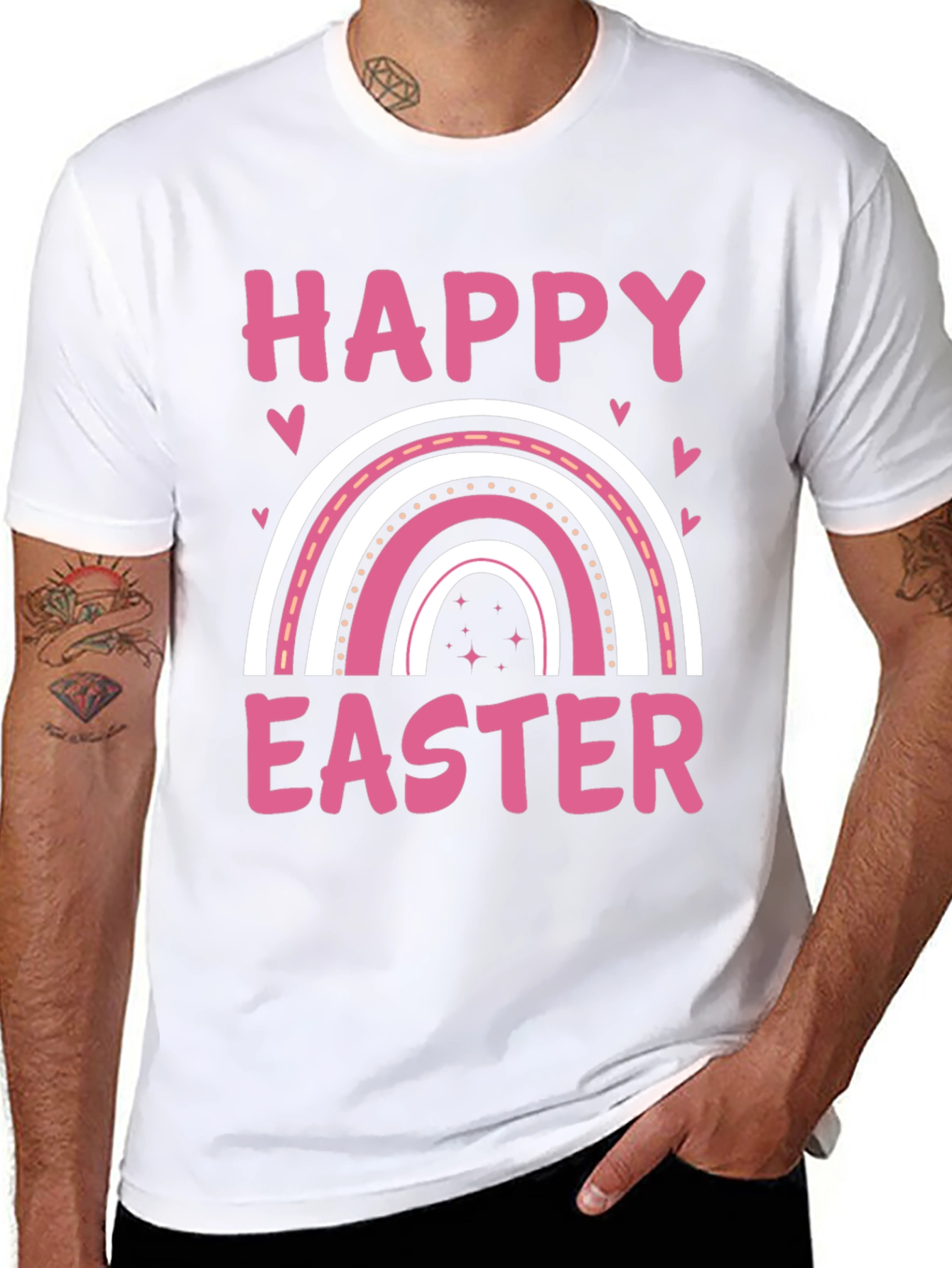 Happy Easter Rainbow Graphic T-Shirt