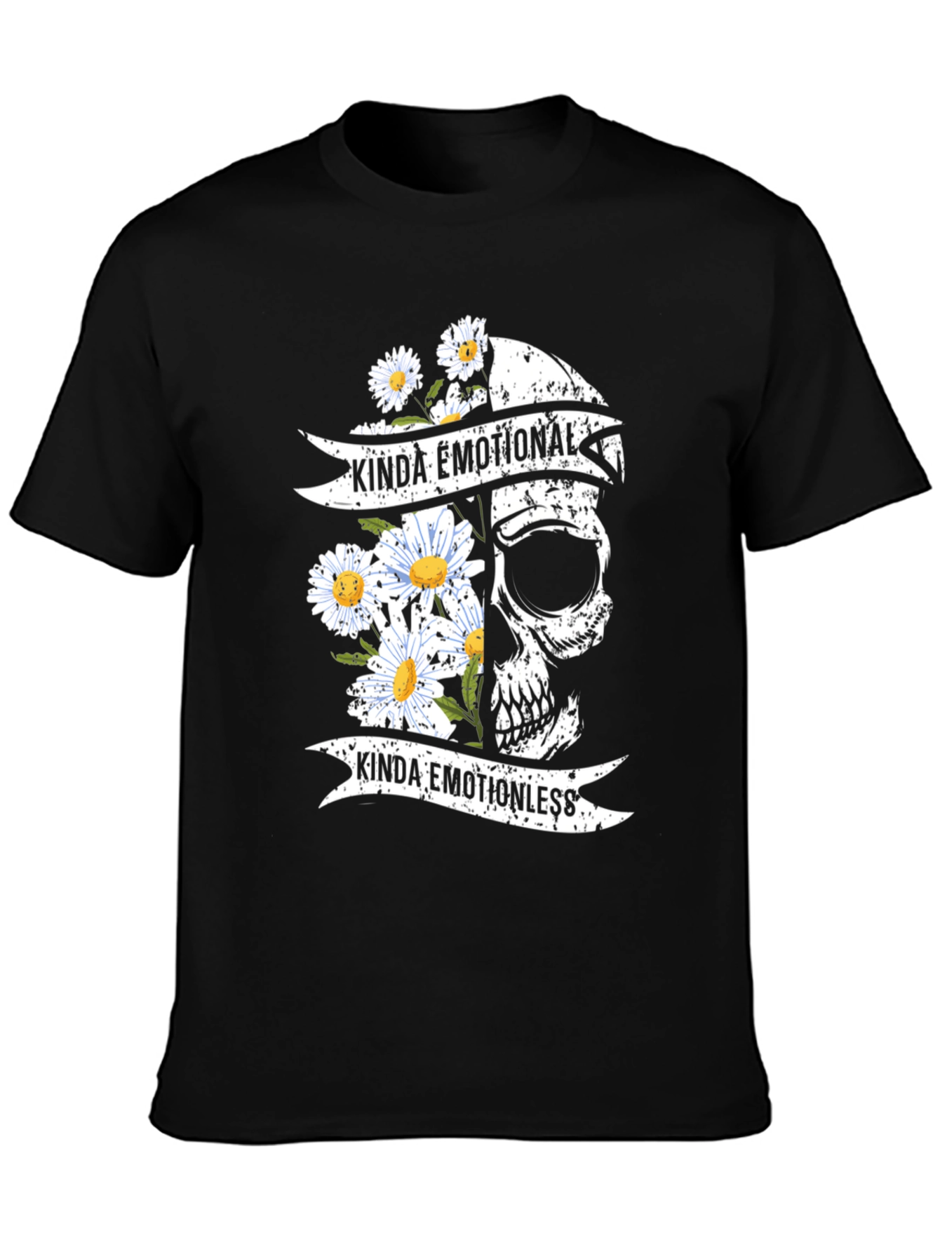 Kinda Emotional Skull Graphic Tee - Unisex