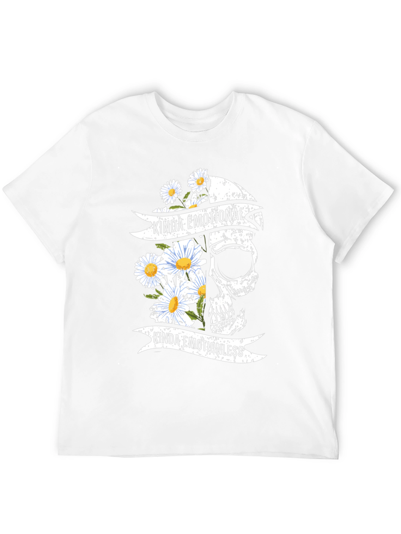Kinda Emotional Skull Graphic Tee - Unisex