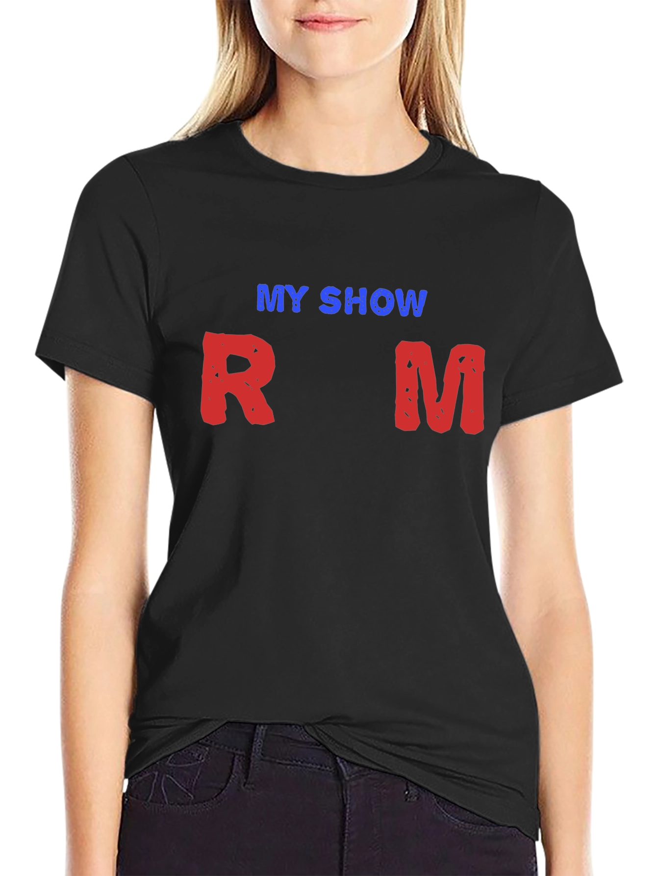 My Show RM Black Cotton T-Shirt