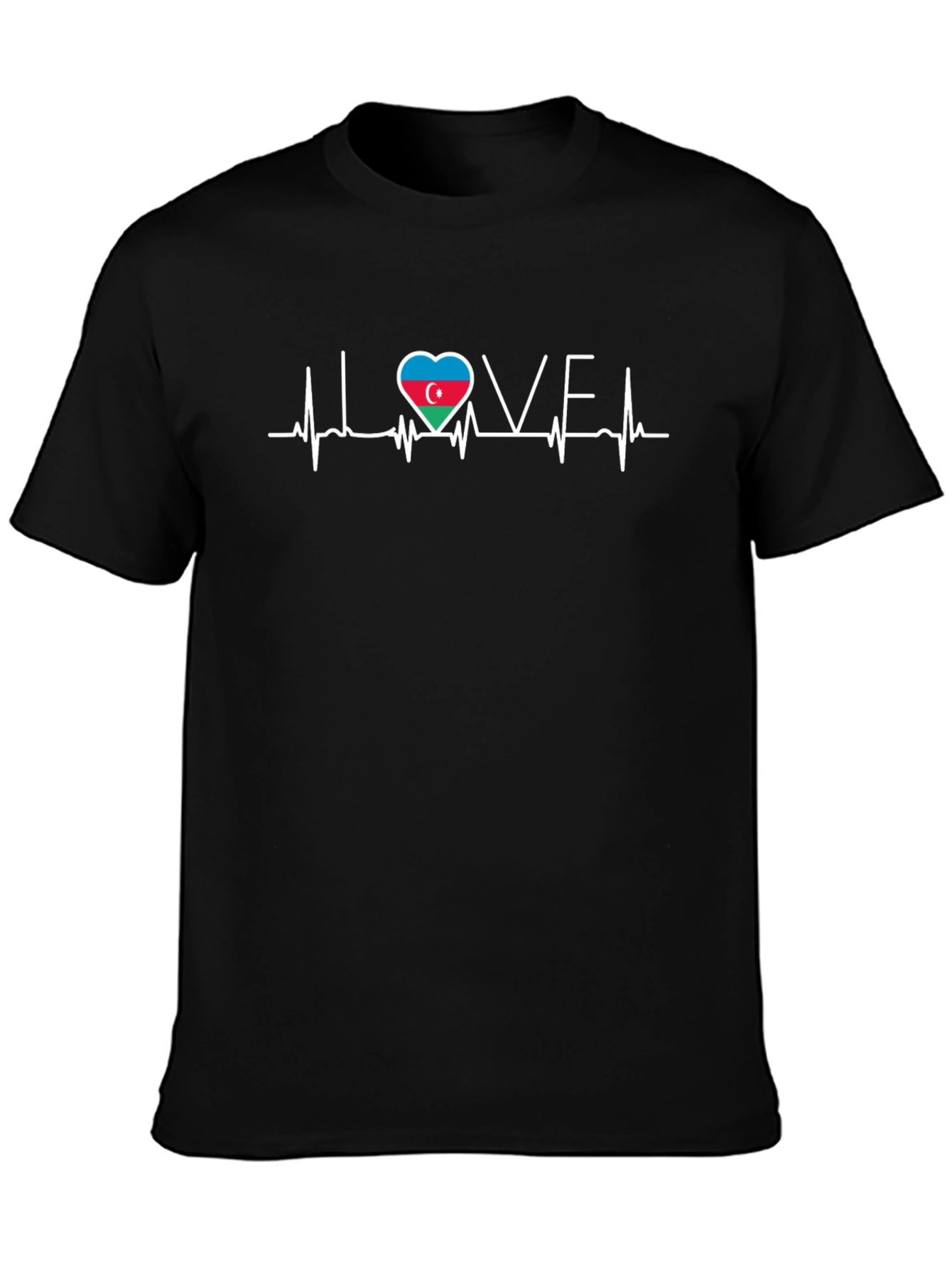 Azerbaijan Flag Heartbeat T-Shirt