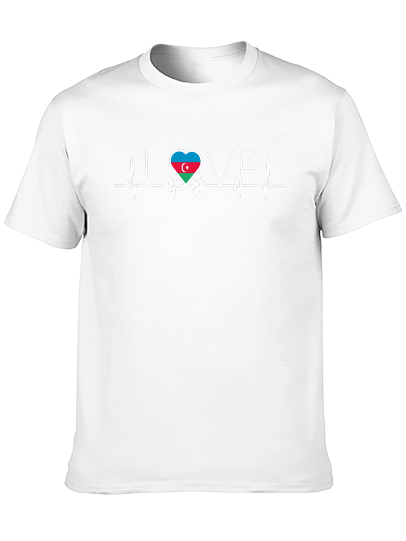 Azerbaijan Flag Heartbeat T-Shirt
