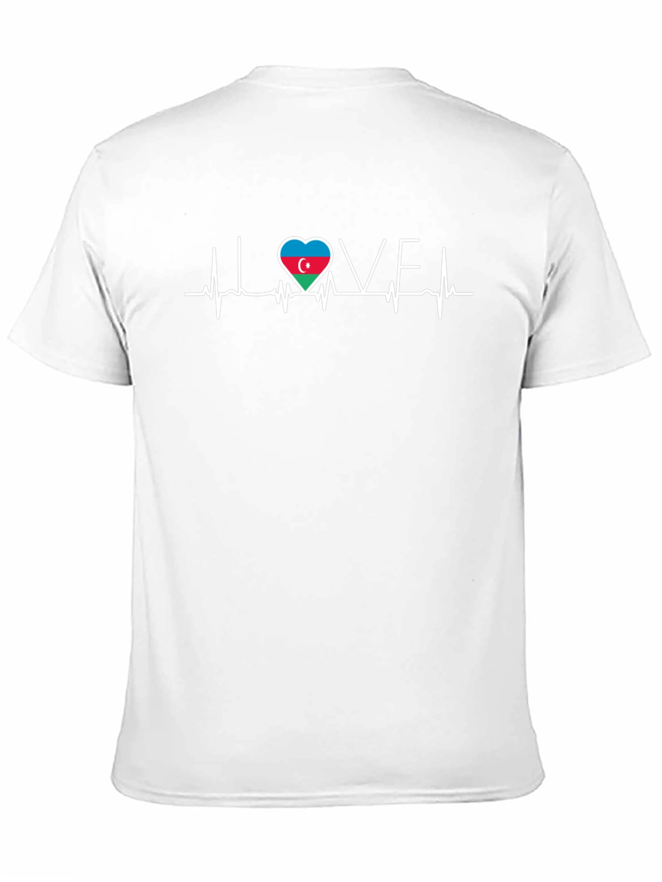 Azerbaijan Flag Heartbeat T-Shirt