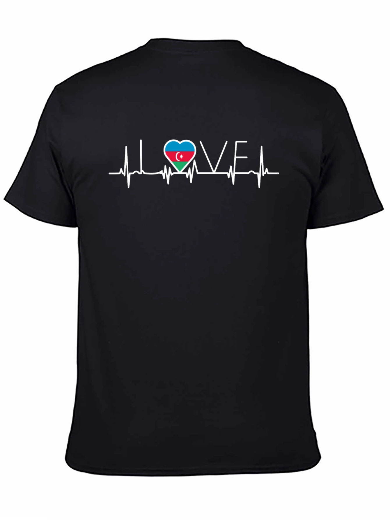 Azerbaijan Flag Heartbeat T-Shirt
