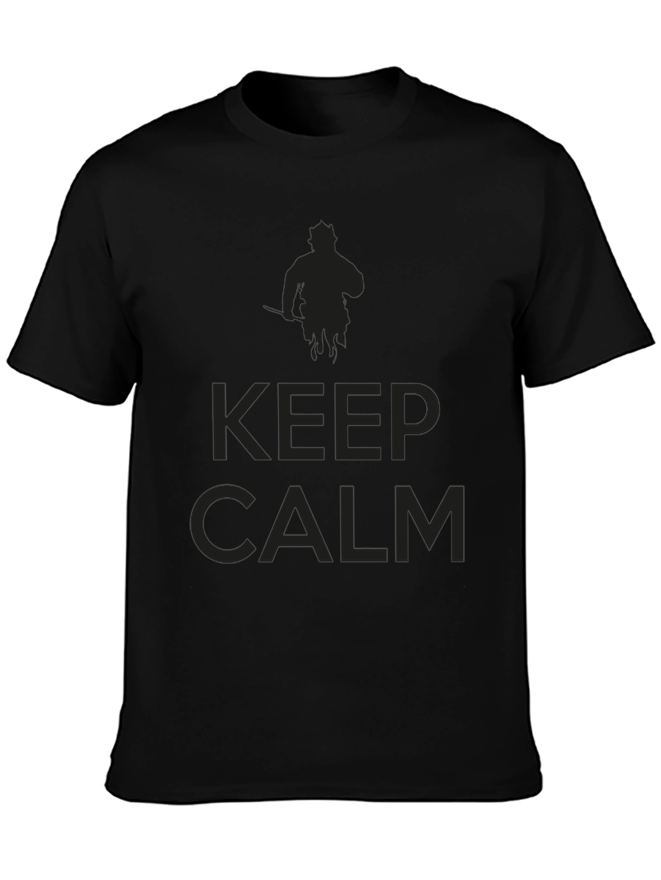Keep Calm Graphic T-Shirt - Mens Black Tee
