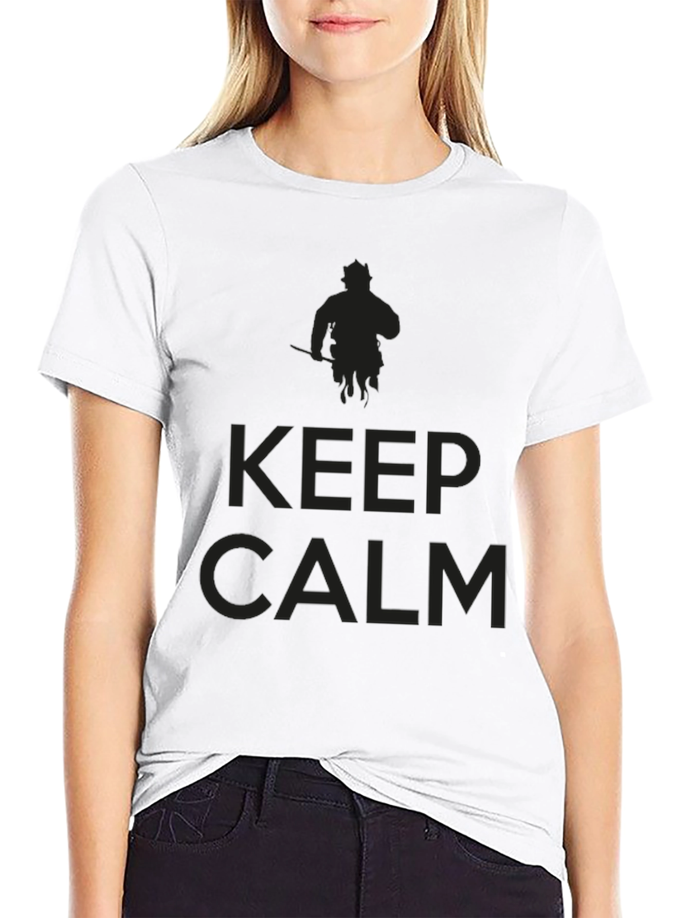 Keep Calm Graphic T-Shirt - Mens Black Tee