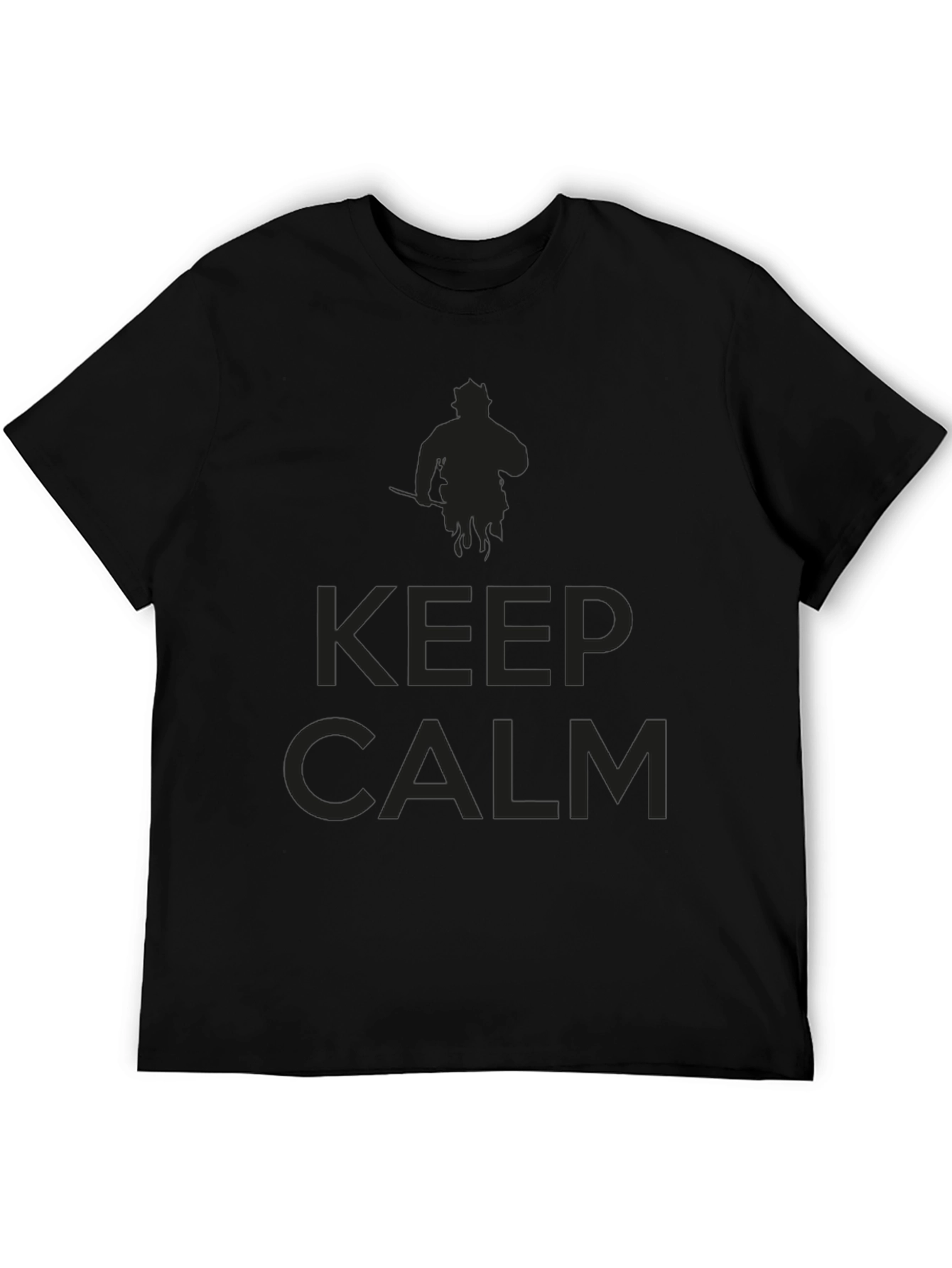 Keep Calm Graphic T-Shirt - Mens Black Tee