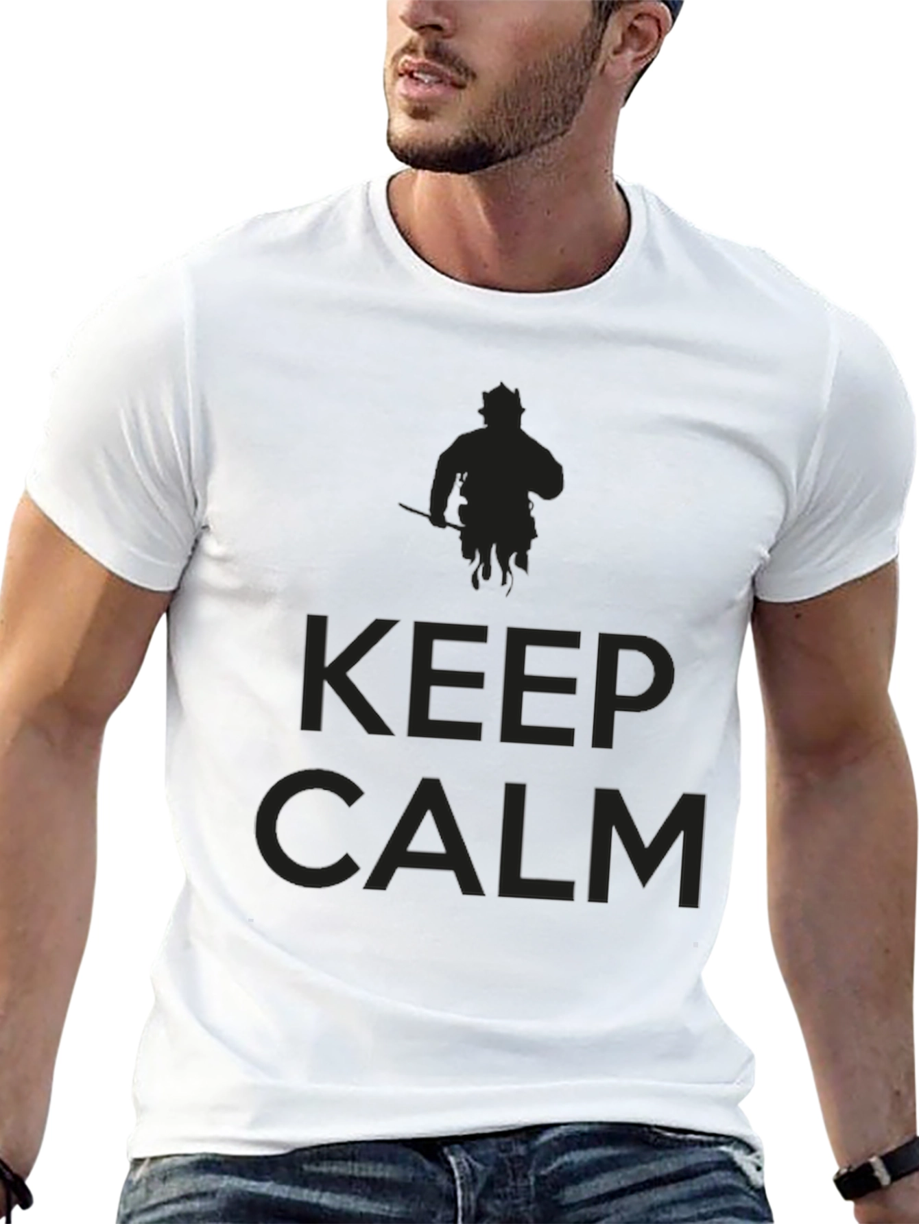 Keep Calm Graphic T-Shirt - Mens Black Tee