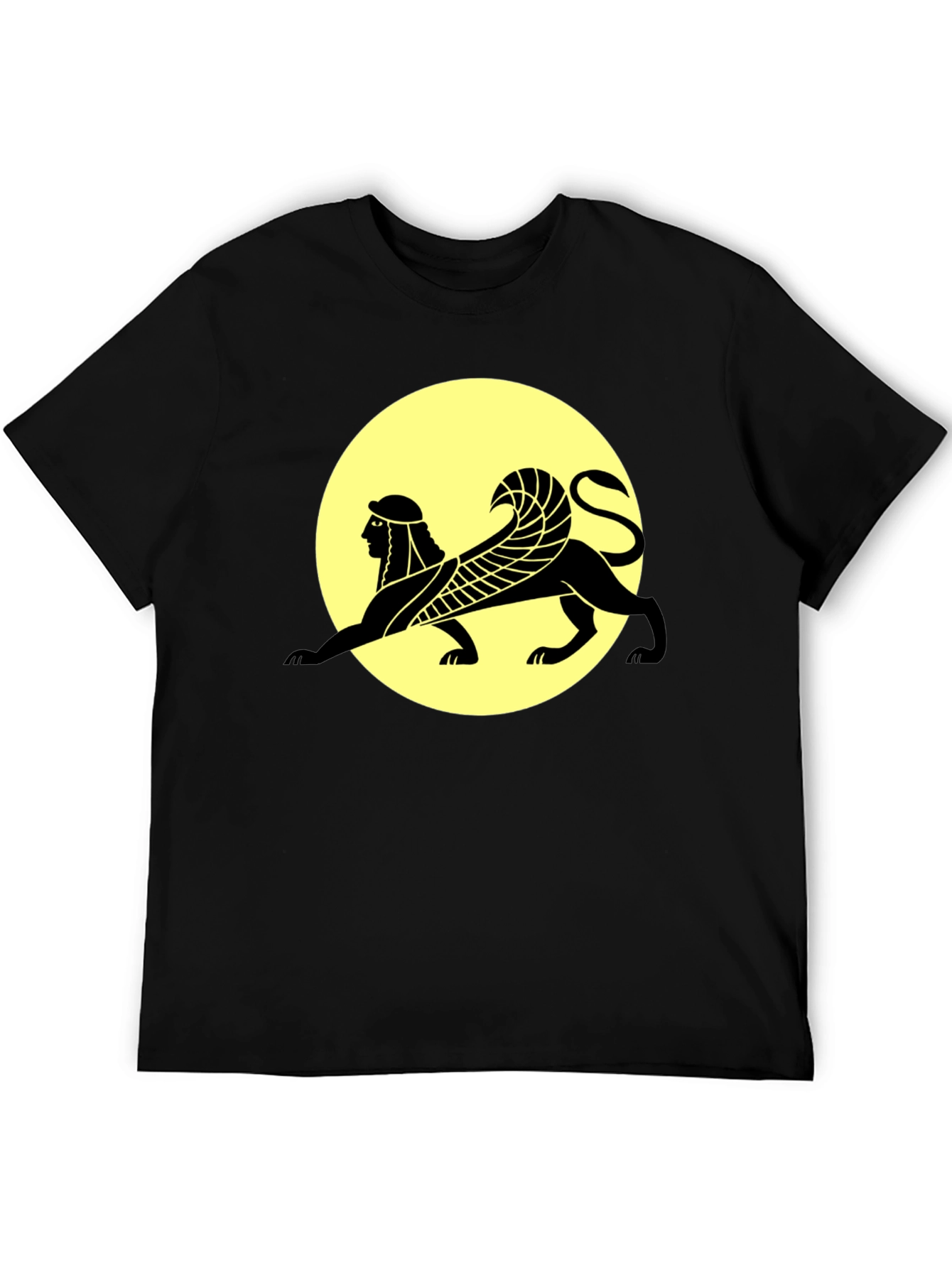 Sphinx Graphic Print Black T-Shirt