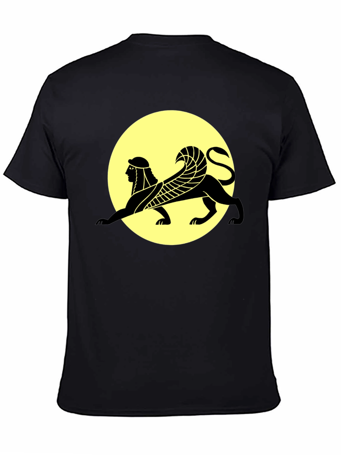 Sphinx Graphic Print Black T-Shirt