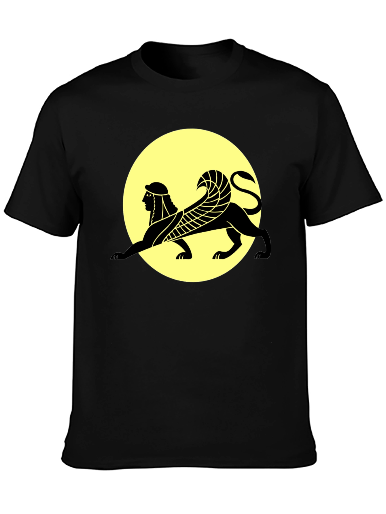 Sphinx Graphic Print Black T-Shirt
