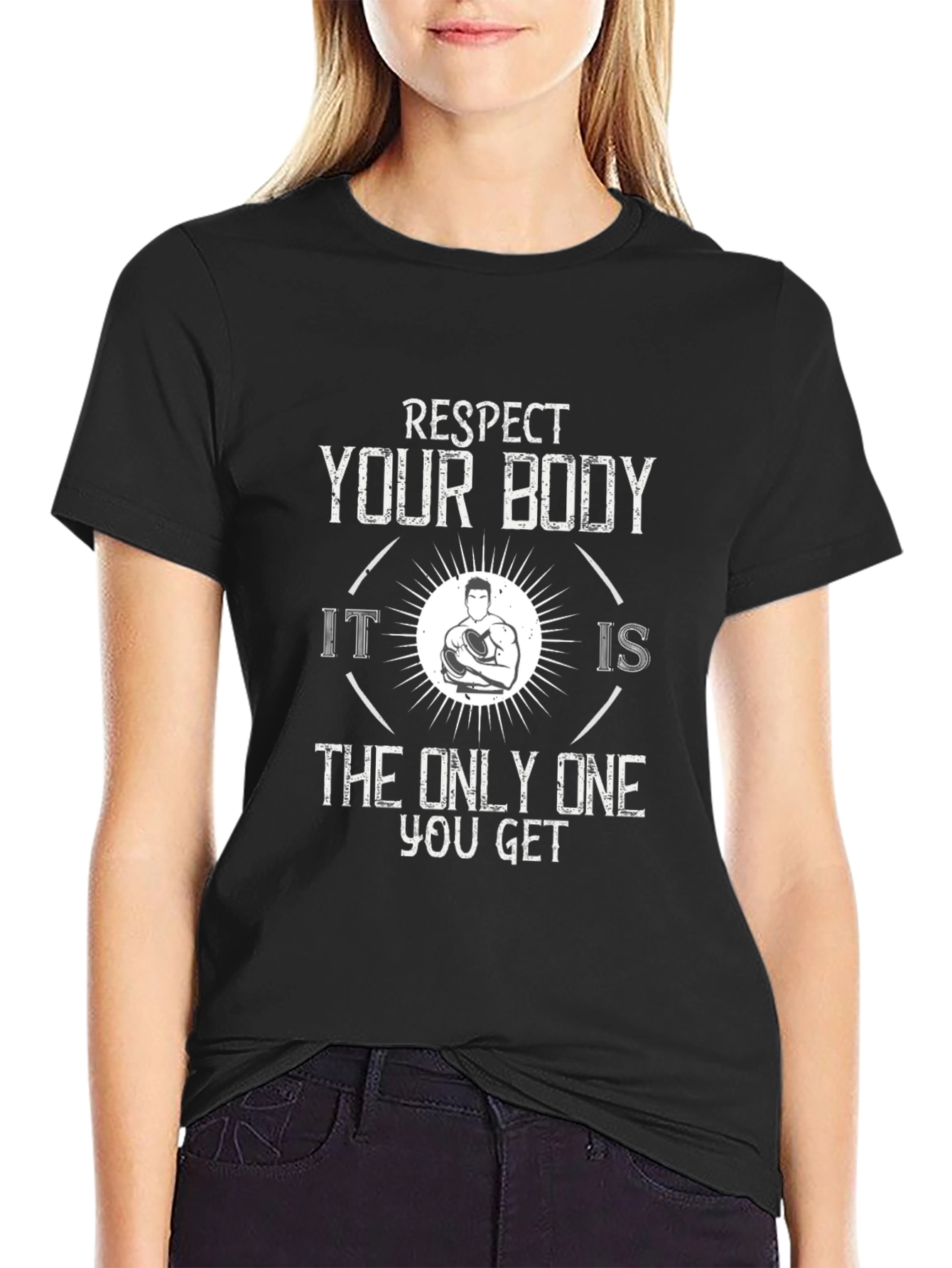 Respect Your Body Graphic Tee - Black