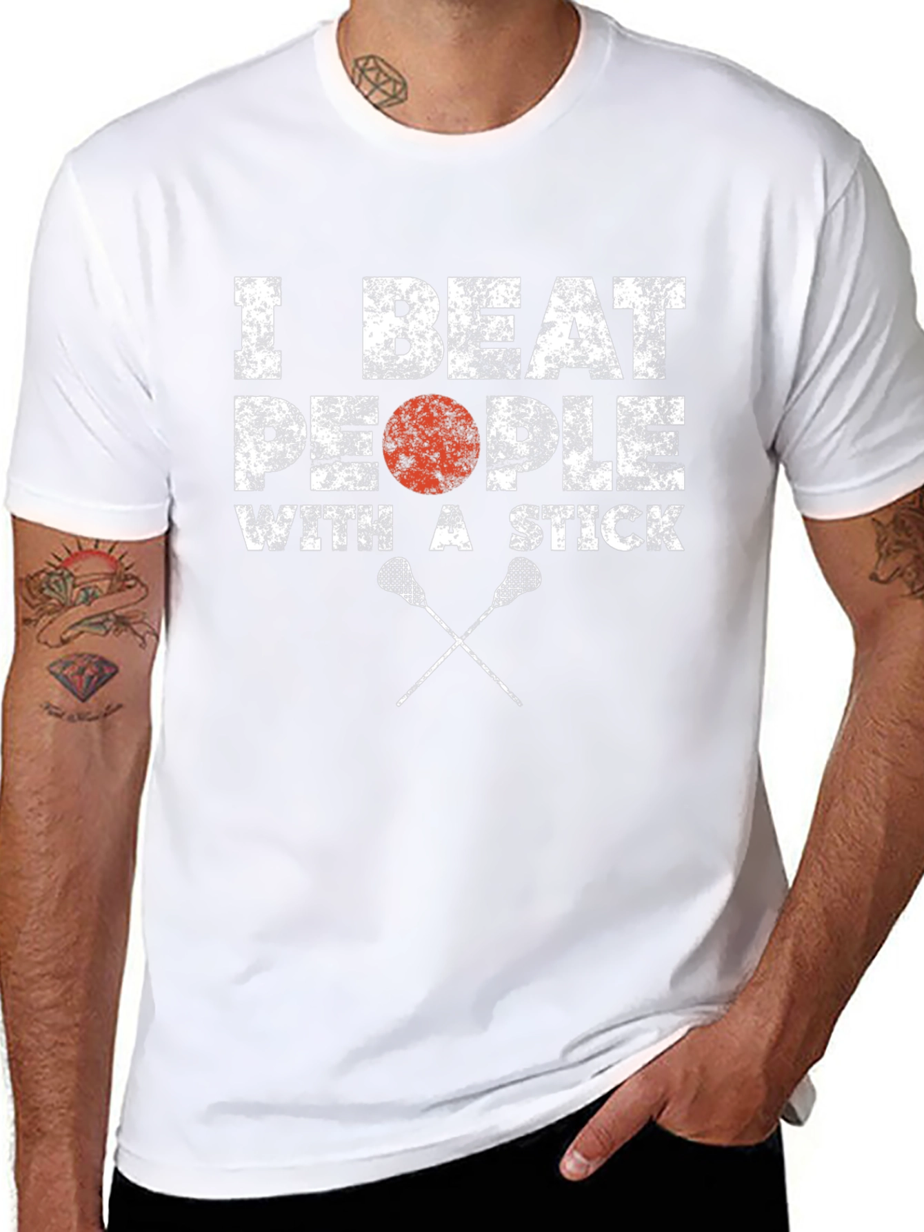 Lacrosse T-Shirt - I Beat People with a Stick