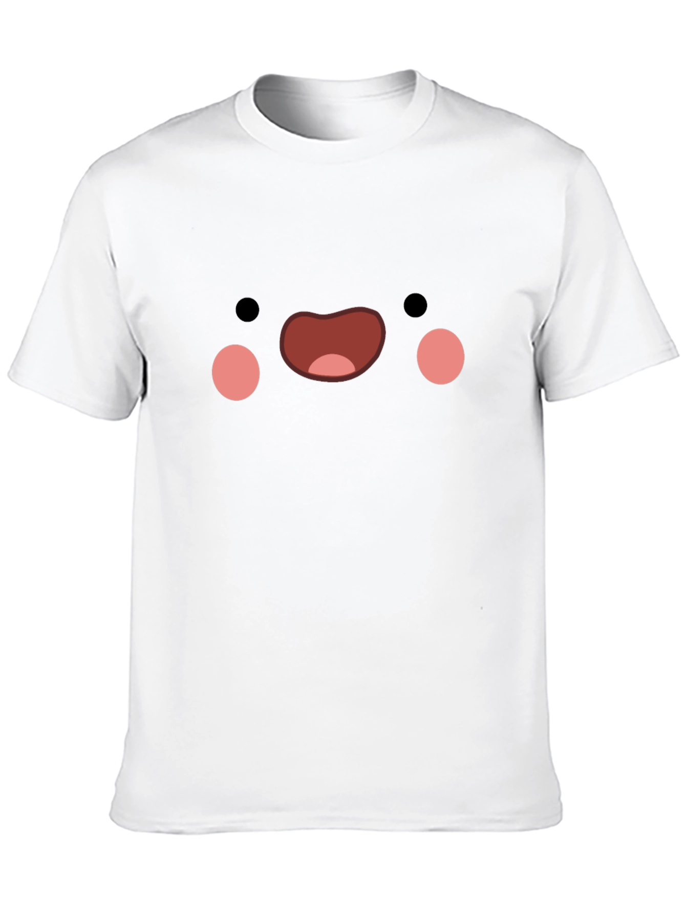 Cute Face Graphic Black T-Shirt