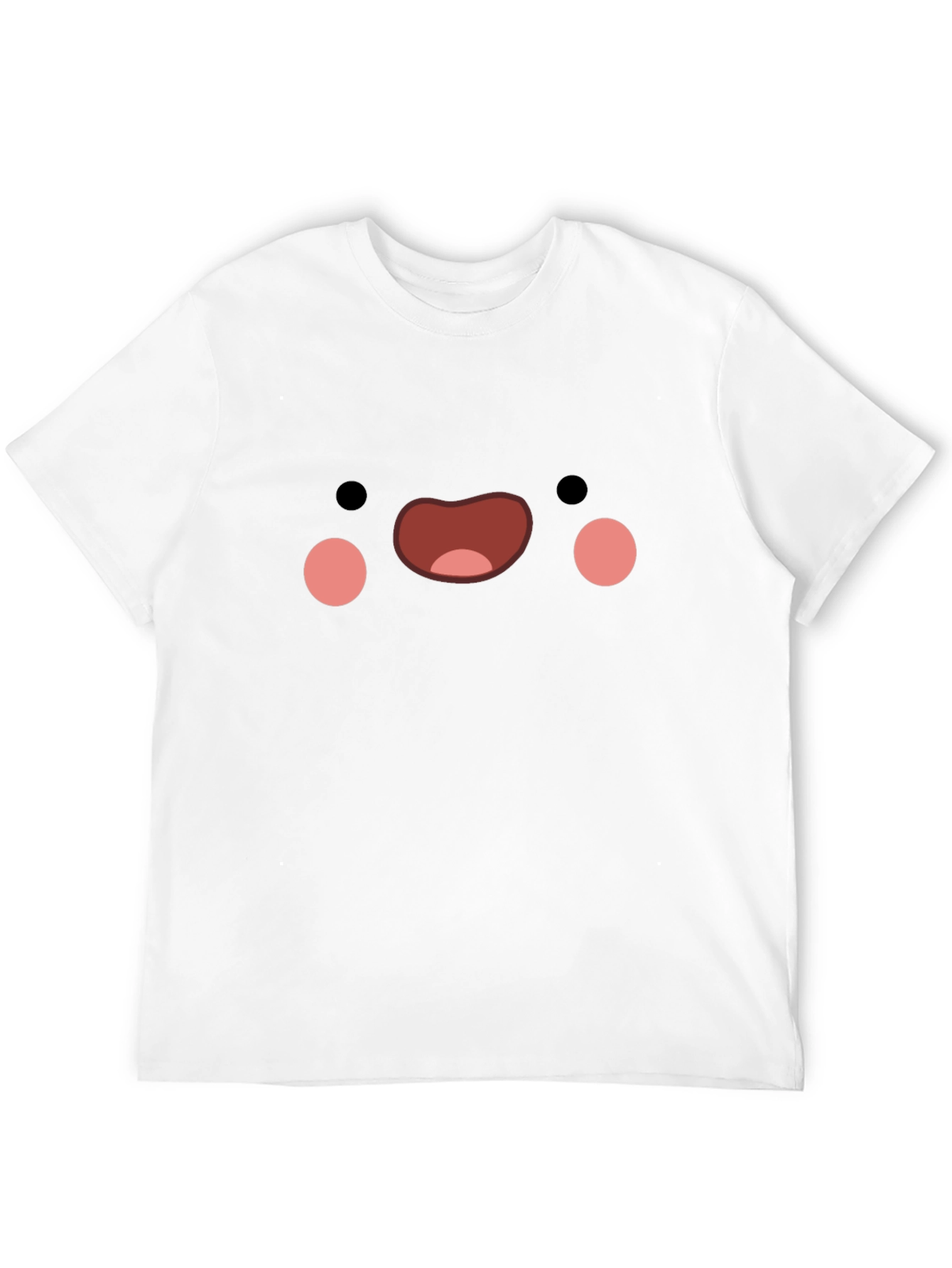 Cute Face Graphic Black T-Shirt
