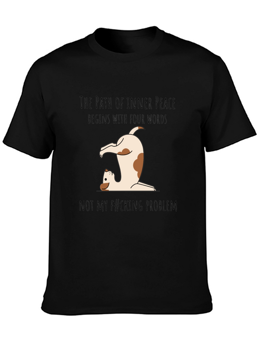 Funny Dog Yoga T-Shirt - Not My Problem Tee