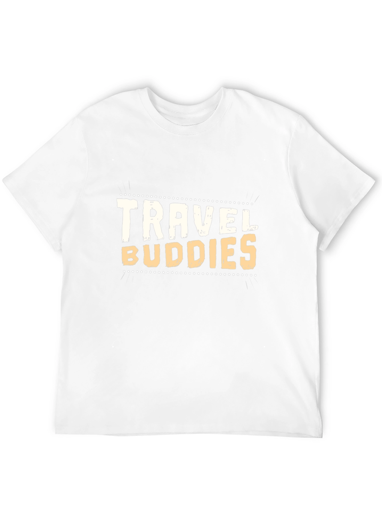 Travel Buddies Black Crew Neck T-Shirt