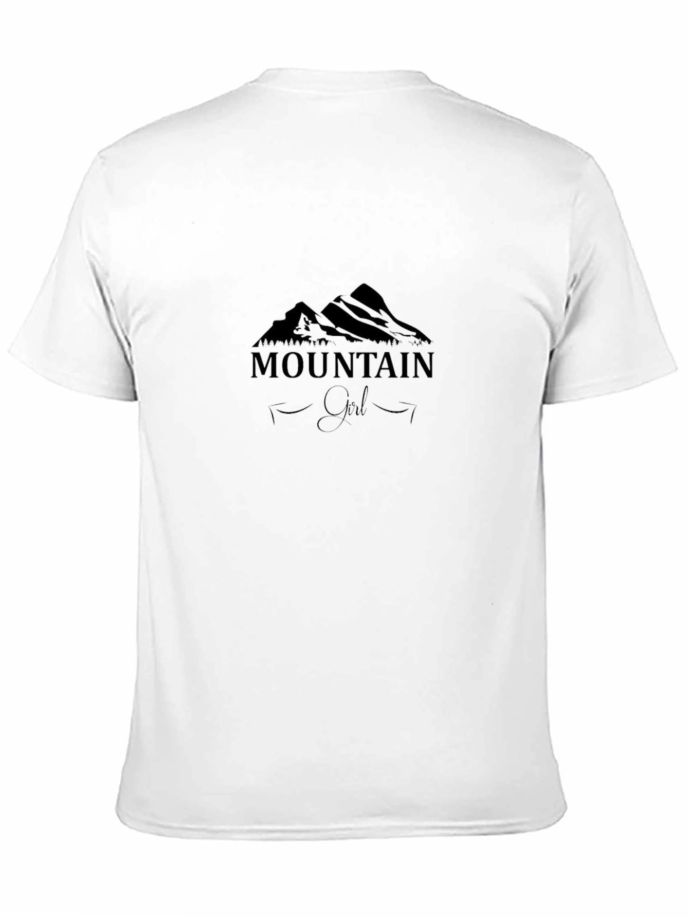 Mountain Girl Graphic T-Shirt - Black Crew Neck Tee