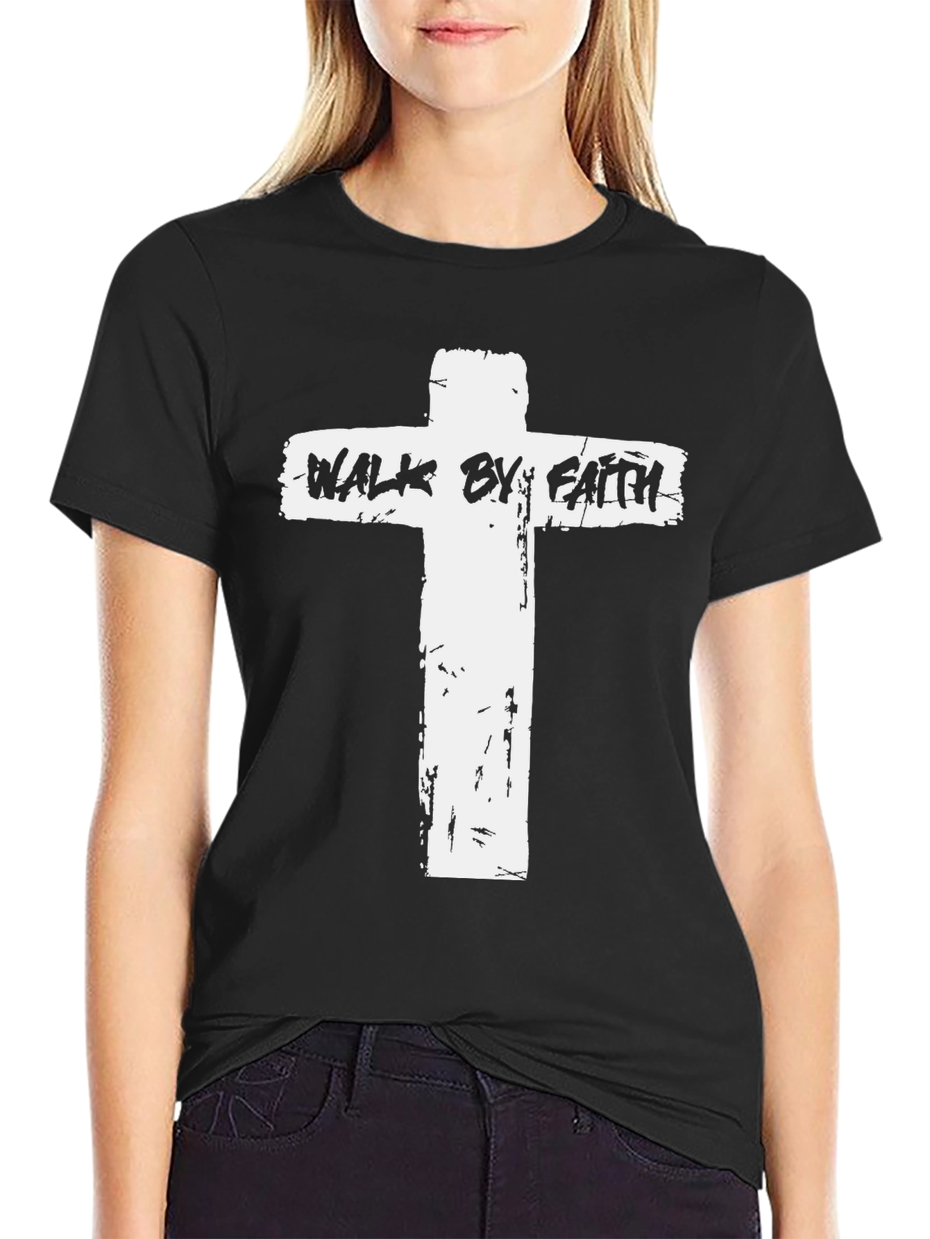 Walk by Faith Christian T-Shirt - Stylish Religious Apparel