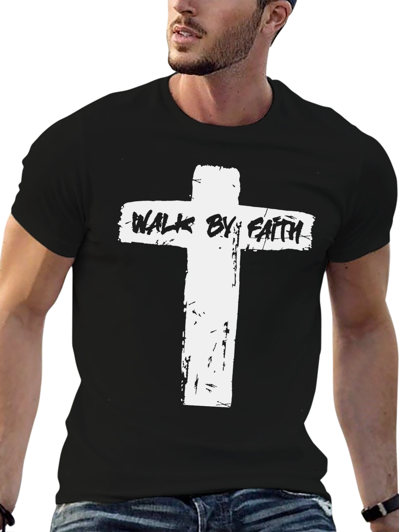 Walk by Faith Christian T-Shirt - Stylish Religious Apparel