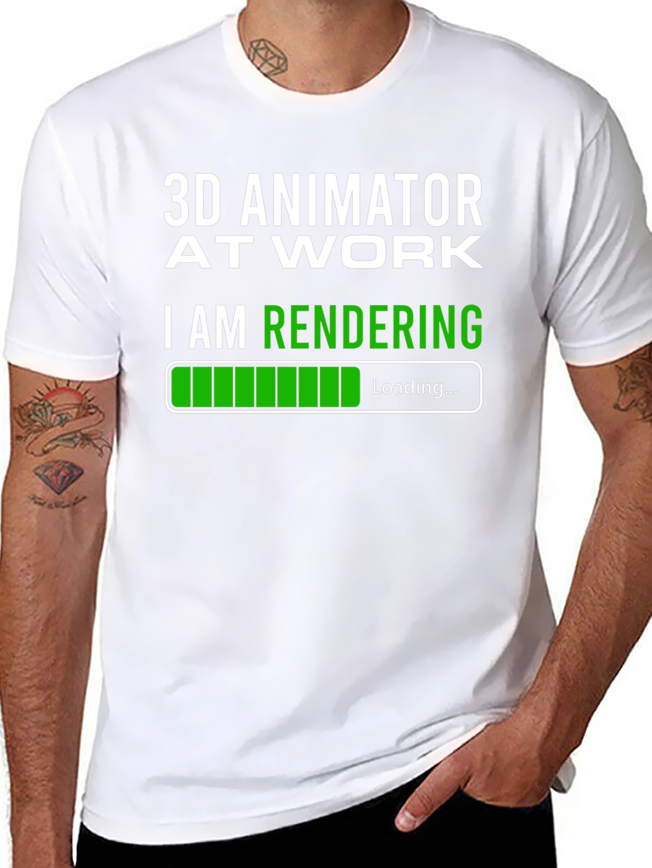 3D Animator At Work Rendering T-Shirt