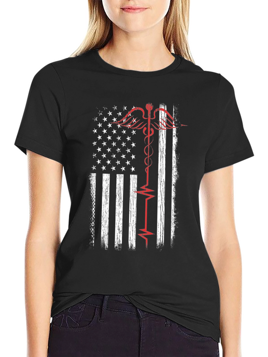 American Flag Caduceus T-Shirt