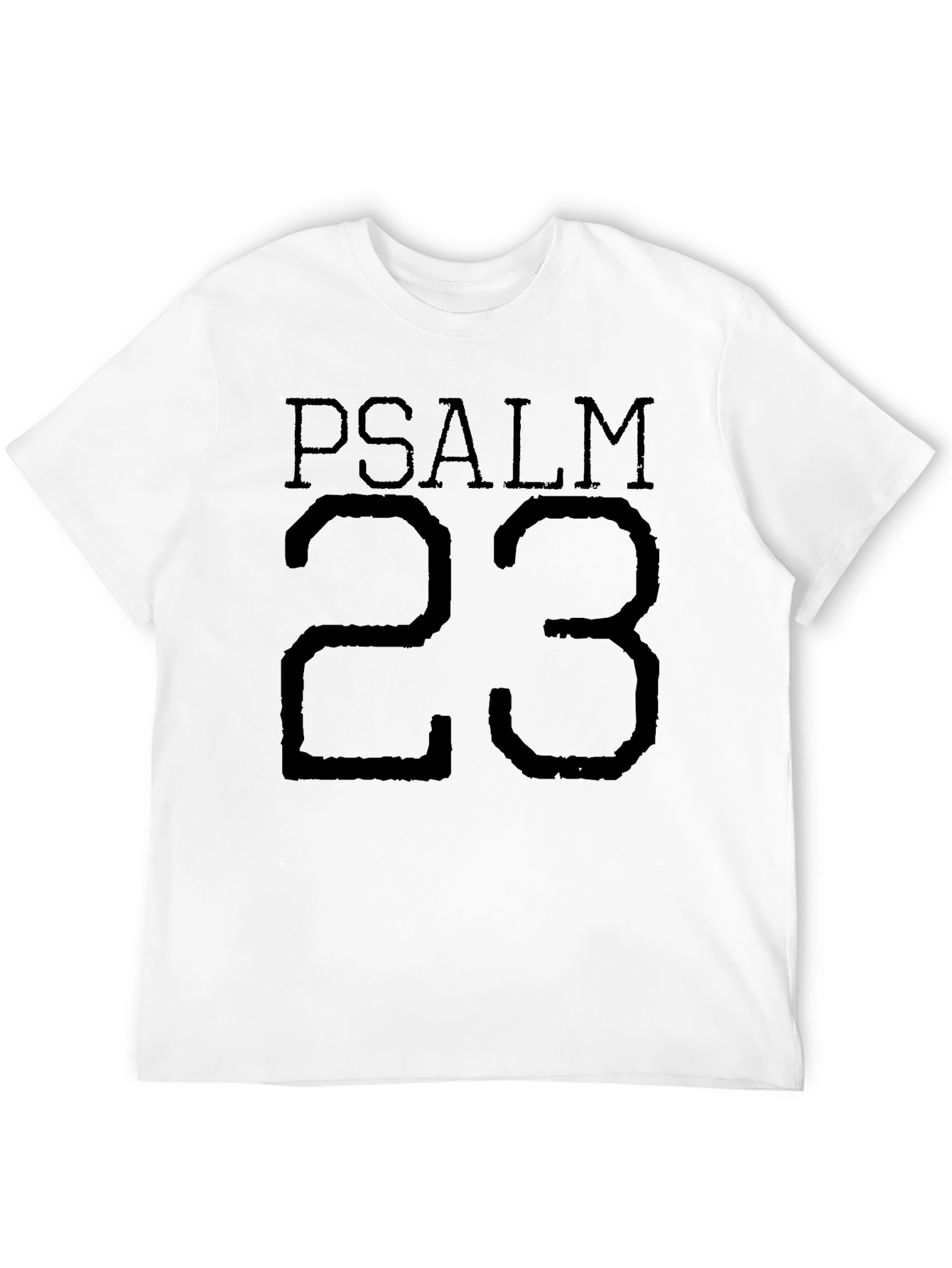 Psalm 23 Black T-Shirt - Religious Christian Tee